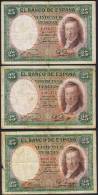 25 Pesetas EDIFIL N° C9  VICENTE LOPEZ  3 Exemplaires - 25 Peseten