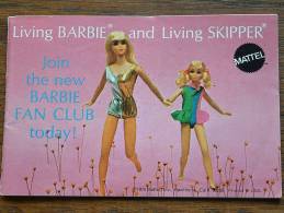 Living BARBIE And Living SKIPPER By MATTEL - LIVRET PUBLICITAIRE 1970 ( RARE A Trouver ) / Zie Foto´s Voor Détail ! - Barbie