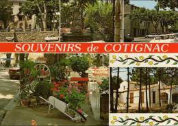 Carte Postale SOUVENIR  De COTIGNAC VAR 83 Diverses Vues EDITIONS GAI SOLEIL Toulon Charrette - Cotignac