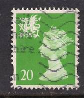 WALES GB 1997 - 98 20p Bright Green Used Machin Stamp No P On Value SG W79.( K515 ) - Wales