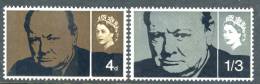 1965 Great Britain Set Of 2 MNH(**) Stamps Churchill Scott 420P-21P, All Values Are Phosphor - Nuevos