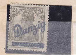 ALLEMAGNE DANTZIG N°22 2 1/2 GRIS SURCHARGE DANZIG NEUF AVEC CHARNIERE - Neufs