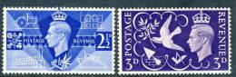 1946 Great Britain MNH (**) Set Of 2 Stamps Peace Scott # 264-65 - Unused Stamps