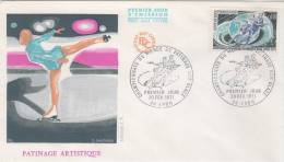 FDC CHAMPIONNATS DU MONDE DE PATINAGE 20/2/1971 LYON - Patinage Artistique