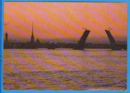 Leningrad Sankt Petersburg, Bridge Russia, URSS.  Postal Stationery Postcard 1983 - Brieven En Documenten