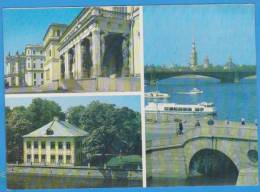 Leningrad Sankt Petersburg, Boat, Bridge, Russia, URSS.  Postal Stationery Postcard 1982 - Brieven En Documenten