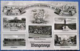 Wangerooge,Mehrbild-Spruch-Karte,ca.1960, Wor De Nordseewellen Trekken An De Strand, - Wangerooge