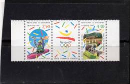 Andorre Français:1992 (JO De Barcelone)triptyqueN° 419A - Luftpost