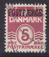 Denmark Postfærge 1942 Mi. 25 I    5 Øre Wellenlinien Waves Overprinted POSTFÆRGE Type I - Parcel Post