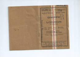 Tittre De Transport Dieppe Londres 1947 - Other & Unclassified