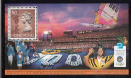 Hong Kong MNH Scott #757 Souvenir Sheet $10 Queen Elizabeth II, Brown - 1996 Summer Olympics - Ungebraucht