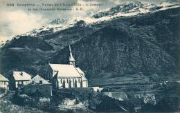 CPA- ALLEMONT(38) - L'Eglise,la Vallée De L'Eau-d'Olle Et Les Grandes Rousses - Allemont