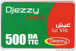 Algeria, 500 DA, Djezzy Carte,2 Scans. - Algeria