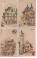 TH052/ Lot 8 Cartes Illustrées " Vieux Paris" Par Robida - Robida