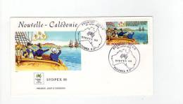 FDC  Nouvelle Calédonie - SYDPEX 1988 - La Pérouse Et La Flotte Anglaise - Obl  Du 30/07/88 (1er Jour) - FDC