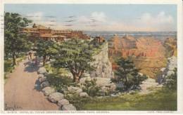 Hotel El Tovar Grand Canyon AZ Arizona, Louis Akin Artist,Fred Harvey Detroit Publishing Co. C1920s/30s Vintage Postcard - Gran Cañon