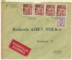 Expres KOKSYDE 12.4.1949 Naar Gent    Cfr Scan - Storia Postale