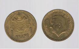 MONACO - 1 Franc  KM120a - 1922-1949 Louis II