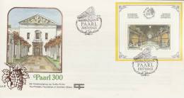 South Africa 1987 PAARL 300th Anniversary MS - FDC