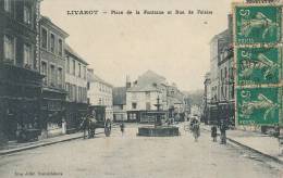 L L 206 / C P  A -  LIVAROT    (14) PLACE DE LA FONTAINE  ET RUE DE FALAISE - Livarot