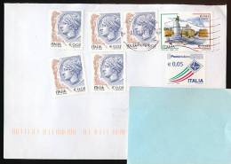 Enveloppe, Direction Italie - France (2011), 6 Timbres, Roma Capitale... - 2011-20: Marcophilie