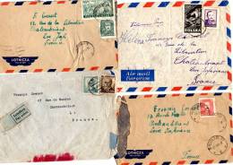 4 Enveloppes From Poland - Brieven En Documenten