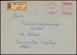 Switzerland 1981, Stampless Registred Cover W./ Red Postmark - Briefe U. Dokumente