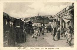 ALEXANDRIA - Native Bazar Near The Napoleon's Fort -  2 Scans  EGIPTO - Alejandría