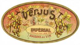 Ancienne Etiquette VERJUS - IMPERIAL - Médaille D'Or Liège 1930 - Raisins Au Vin - Belgium