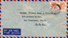 Hong Kong 1947 Cover Mailed To USA - Brieven En Documenten