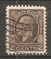 Canada  King George V  (o)  Perfin CPR - Perfins