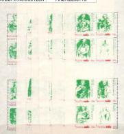 POLAND SOLIDARNOSC KINGS & QUEENS OF POLAND 6 SHEETS OF 8 GREEN (SOLID0420N) - Vignettes Solidarnosc