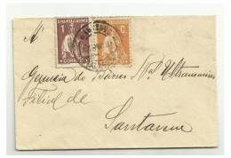 PORTUGAL - Small Letter - Error Ceres - VCC Nº XXXVII - Circulated In Santarem - Brieven En Documenten