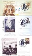 Nobel Prize In Physics;Albert Einstein 2005 COVERS STATIONERY 3X OBLITERATION CONSTANTA, ROMANIA. - Albert Einstein