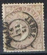 Sello 50 Mils Isabel II 1867, Fechador JEREZ De La FRONTERA (Cadiz), Num 98 º - Usados