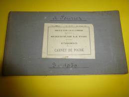 Service De La Voie Des CHEMINS De FER  , Du P L M     (Paris-Lyon-Méditerranée)  Carnet D'attachements Année 1939 - Chemin De Fer & Tramway