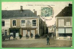 72 VIBRAYE - Un Coin De La Place Eture Du Chateau - Vibraye