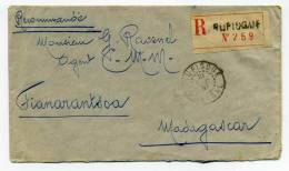 Lettre Recommandée  : RUFISQUE / SENEGAL : 21 Dec 1930 Pour Madagascar / Superbe Affranchissement Au Verso - Otros & Sin Clasificación