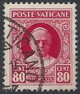 1929 VATICANO USATO CONCILIAZIONE 80 CENT - VTU008-2 - Gebraucht