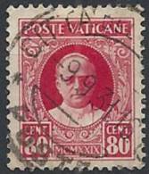 1929 VATICANO USATO CONCILIAZIONE 80 CENT - VTU008-4 - Gebraucht