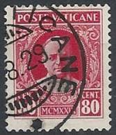 1929 VATICANO USATO CONCILIAZIONE 80 CENT - VTU008-6 - Gebraucht