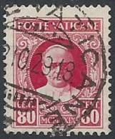 1929 VATICANO USATO CONCILIAZIONE 80 CENT - VTU008-7 - Gebraucht