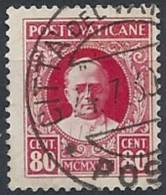 1929 VATICANO USATO CONCILIAZIONE 80 CENT - VTU008-8 - Gebraucht