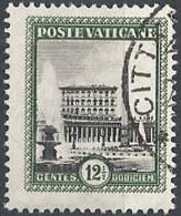1933 VATICANO USATO GIARDINI E MEDAGLIONI 12 1/2 CENT - VTU016 - Gebraucht