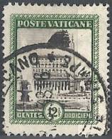 1933 VATICANO USATO GIARDINI E MEDAGLIONI 12 1/2 CENT - VTU016-2 - Gebraucht