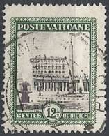 1933 VATICANO USATO GIARDINI E MEDAGLIONI 12 1/2 CENT - VTU016-3 - Gebraucht