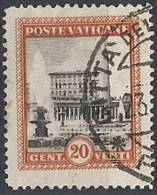 1933 VATICANO USATO GIARDINI E MEDAGLIONI 20 CENT - VTU017-3 - Gebraucht