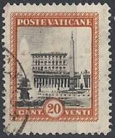 1933 VATICANO USATO GIARDINI E MEDAGLIONI 20 CENT - VTU017-6 - Gebraucht