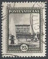 1933 VATICANO USATO GIARDINI E MEDAGLIONI 25 CENT - VTU018-12 - Gebraucht