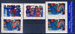 #Vatican 2001. Christmas. Email Paintings By Weinert. Michel 1390-92 + 1391Dou. MNH(**) - Unused Stamps